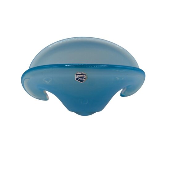 Vintag Italian Azzura Blue Clamshell Vase - Picture 14 of 14